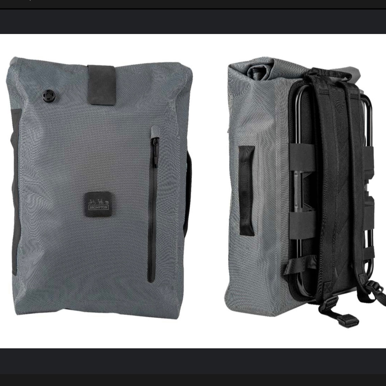 Borough Waterproof Backpack M + Frame Graphite for Brompton