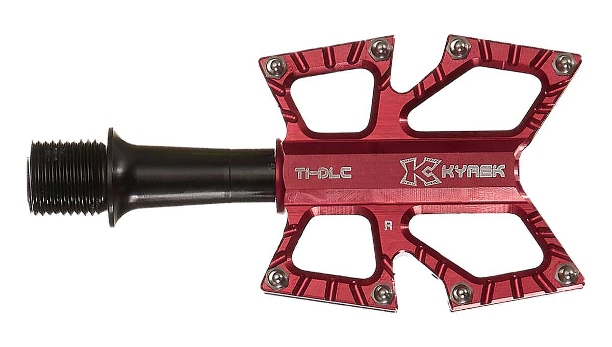 KCNC ペダル KYREX SLIM ROAD PLATFORM REDチタン ペダル KCNC KYREX SLIM ROAD PLATFORM PEDAL スリムロード
